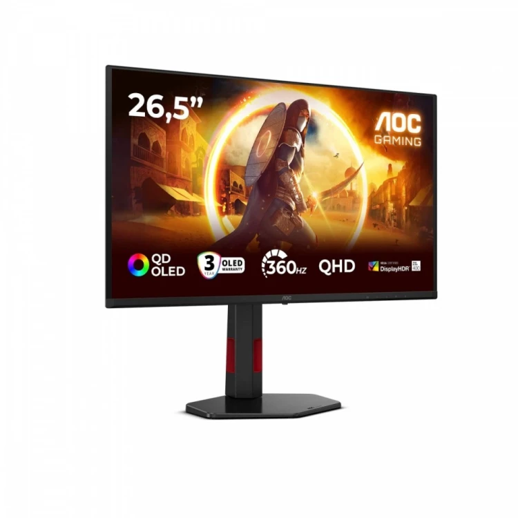 AOC Monitor 26.5 cala Q27G4SDR QD-OLED 360Hz HDMIx2 DP Pivot