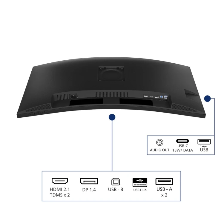 Philips Monitor 34 cale 34B2N3500C Curved VA HDMI DP USB-C HAS Głośniki