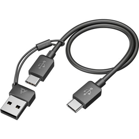 POLY Zestaw słuchawkowy z podstawką ładującą Focus 2 USB-C/A 9T9J5AA