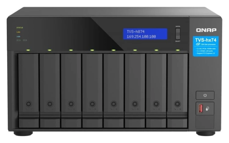 QNAP Serwer NAS TVS-h874-i5-32G 8x0HDD Intel core i5-12400 32GB