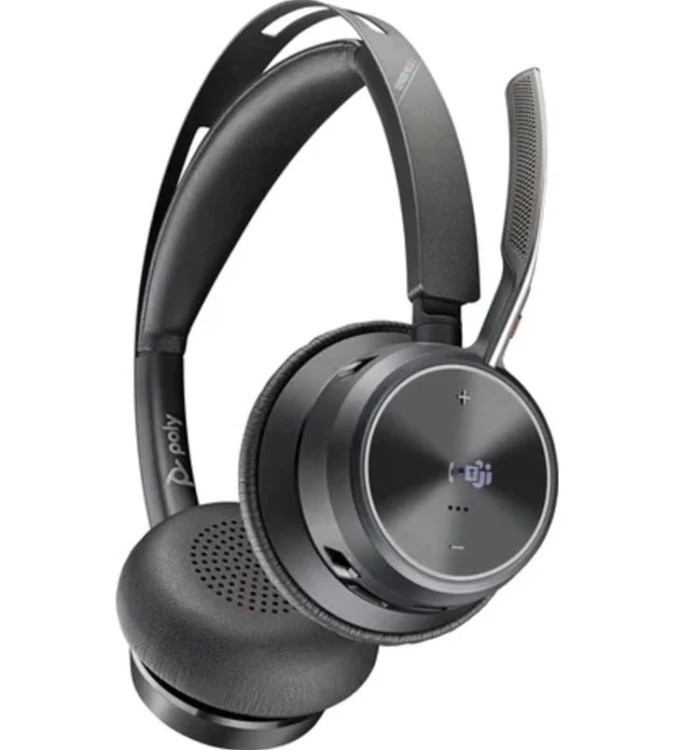 POLY Zestaw słuchawkowy Voyager Focus 2 z certyfikatem Microsoft Teams USB-C-C + przejściówka USB-C/A 9T9J4AA