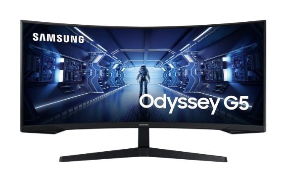 Samsung Monitor 34 cale LC34G55TWWPXEN VA 3440x1440 Ultra WQHD  21:9 format kinowy 1xHDMI/1xDP 1 ms (MPRT) zakrzywiony 165Hz Gaming 2 lata d2d
