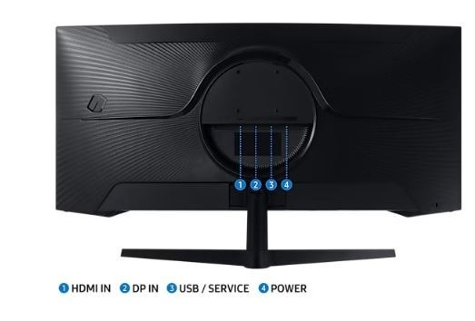 Samsung Monitor 34 cale LC34G55TWWPXEN VA 3440x1440 Ultra WQHD  21:9 format kinowy 1xHDMI/1xDP 1 ms (MPRT) zakrzywiony 165Hz Gaming 2 lata d2d