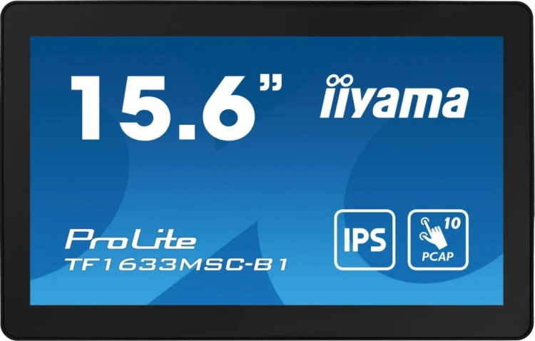 IIYAMA Monitor 15.6 cala ProLite TF1633MSC-B1 IPS,poj.10pkt.450cd,IP54