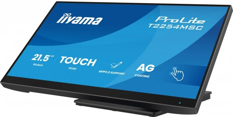 IIYAMA Monitor 21.5 cala T2254MSC-B2AG  POJ.10PKT., IPS, POWŁOKA AG, 300cd, FHD,  HDMI, DP, 2xUSB, 7H