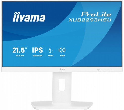 IIYAMA Monitor 22 cale XUB2293HSU-W7 IPS, 100Hz, Pivot, HAS(150mm), 300cd,   BIAŁY