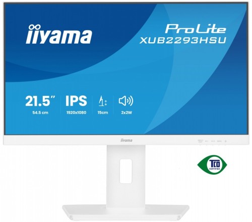 IIYAMA Monitor 22 cale XUB2293HSU-W7 IPS, 100Hz, Pivot, HAS(150mm), 300cd,   BIAŁY