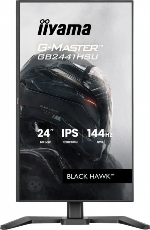 IIYAMA Monitor 23,8 cala GB2441HSU-B1 IPS,FHD,144Hz,1ms,2xUSB,350cd,HDMI,DP,HAS (150) PIVOT