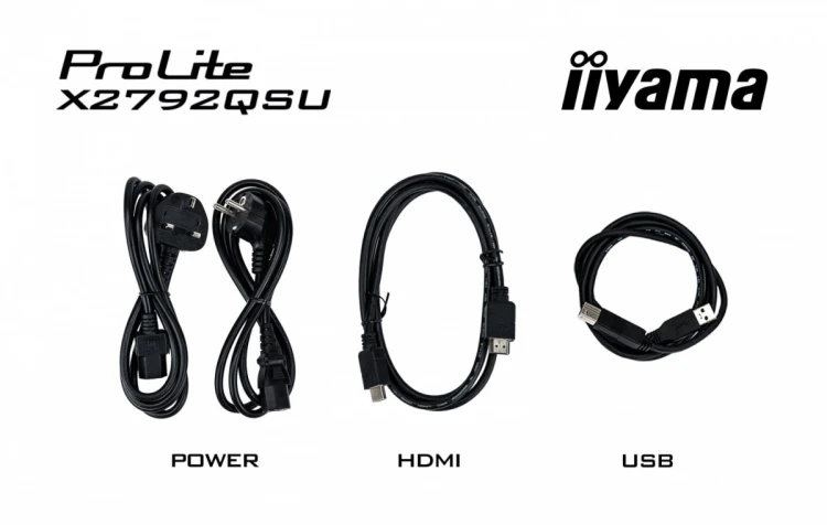IIYAMA Monitor 27 cali X2792QSU-B1 IPS,QHD,120Hz,HDMI,DP, 350cd,1500:1,      cienkie ramki, 2xUSB 3.2, ErP B