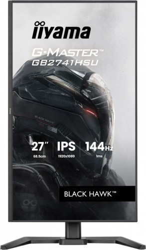 IIYAMA Monitor 27 cali GB2741HSU-B1 IPS,FHD,144Hz,1ms,2xUSB,350cd,HDMI,DP,  HAS (150) PIVOT