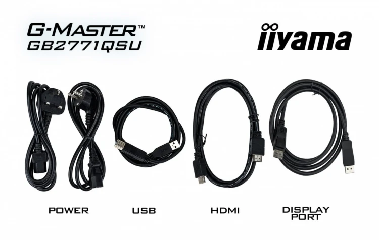 IIYAMA Monitor 27 cali GB2771QSU-B1 QHD,Fast IPS,200Hz,HAS (150) PIVOT,2xUSB 3.2,2xUSB C,0,5ms,2xHDMI,DP,350cd,Adaptive G-SYNC 2560x1440@48-240Hz DP o