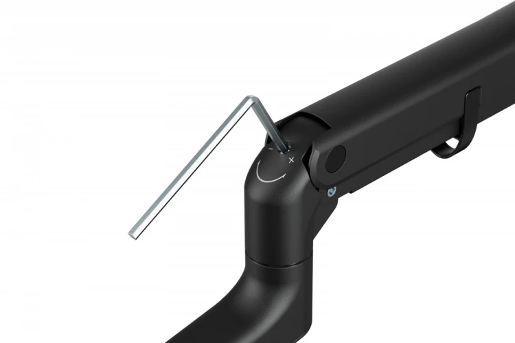 Digitus Ramię biurkowe pojedyncze z zaciskiem i sprężyną gazową 1x LCD max. 57" 27kg, VESA: 75x75, 100x100, czarne