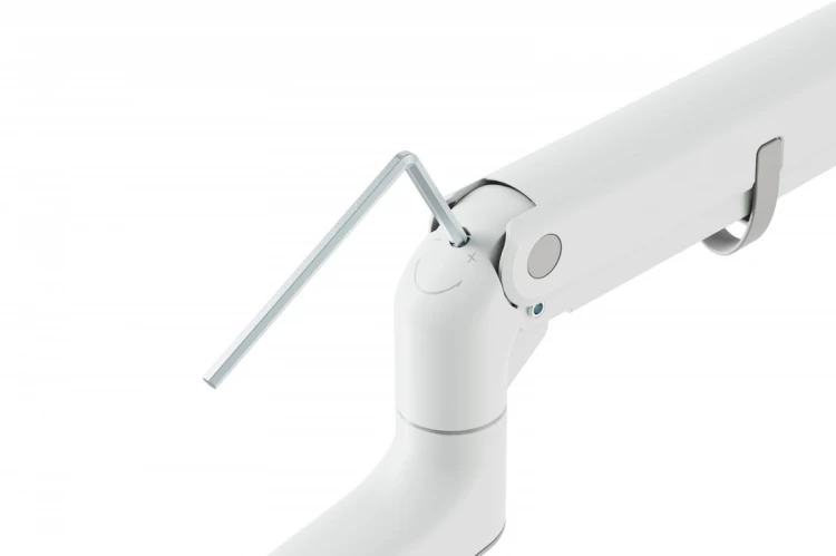 Digitus Ramię biurkowe pojedyncze z zaciskiem i sprężyną gazową 1x LCD max. 57" 27kg, VESA: 75x75, 100x100, białe