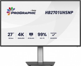 IIYAMA Monitor 27 cali ProGraphic HB2701UHSNP-B1 4K, IPS BLACK 2.0, 450cd, USB-c dock(PD:96W), HDMI,DP,DAISY/CHAIN ,4xUSB ,RJ45 ,sRGB:100% DCI-P3