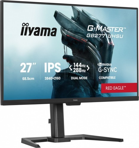 IIYAMA Monitor 27 cali GB2771UHSU-B1 4K 144Hz FHD 288Hz, 450cd, 2x2W, HAS 150, PIVOT