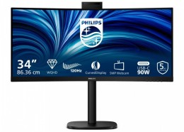 Philips Monitor 34 cale 34B2U3600CH Curved VA HDMIx2 DP HAS USB-C RJ45 KVM