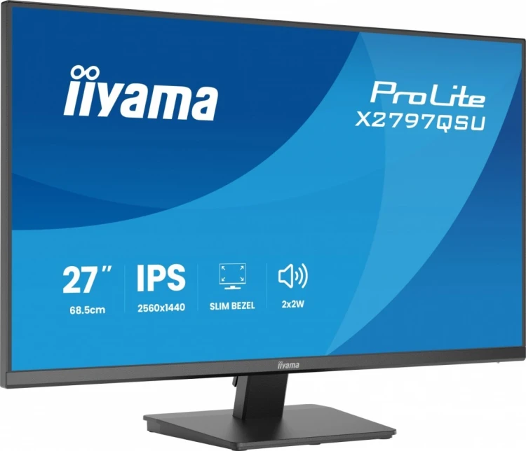 IIYAMA Monitor 27 cali X2797QSU-B1 IPS,QHD,HDMI,DP,350cd, 75Hz, 4x USB, bezramkowy