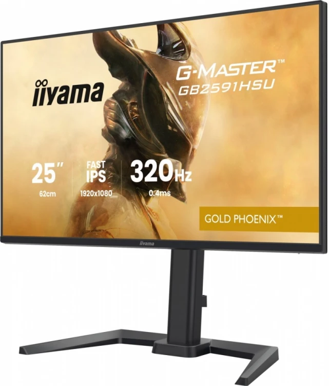 IIYAMA Monitor 25 cali GB2591HSU-B1 0.4ms, DP, 2xHDMI 2.1, 320Hz, Fast IPS, USB HUB x4