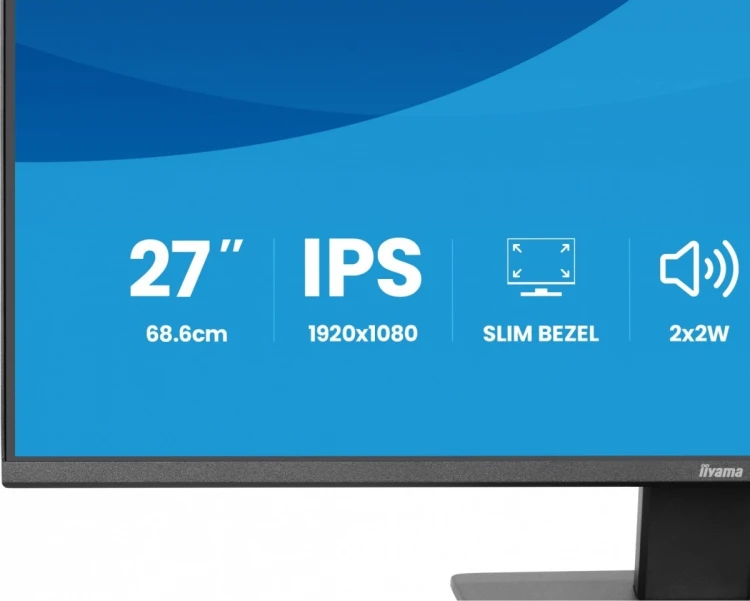IIYAMA Monitor 27 cali X2793HSU-B1 IPS.HDMI.DP.120Hz,2xUSB, 1500:1,350cd,   cienka ramka z 4 stron