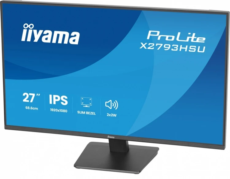 IIYAMA Monitor 27 cali X2793HSU-B1 IPS.HDMI.DP.120Hz,2xUSB, 1500:1,350cd,   cienka ramka z 4 stron