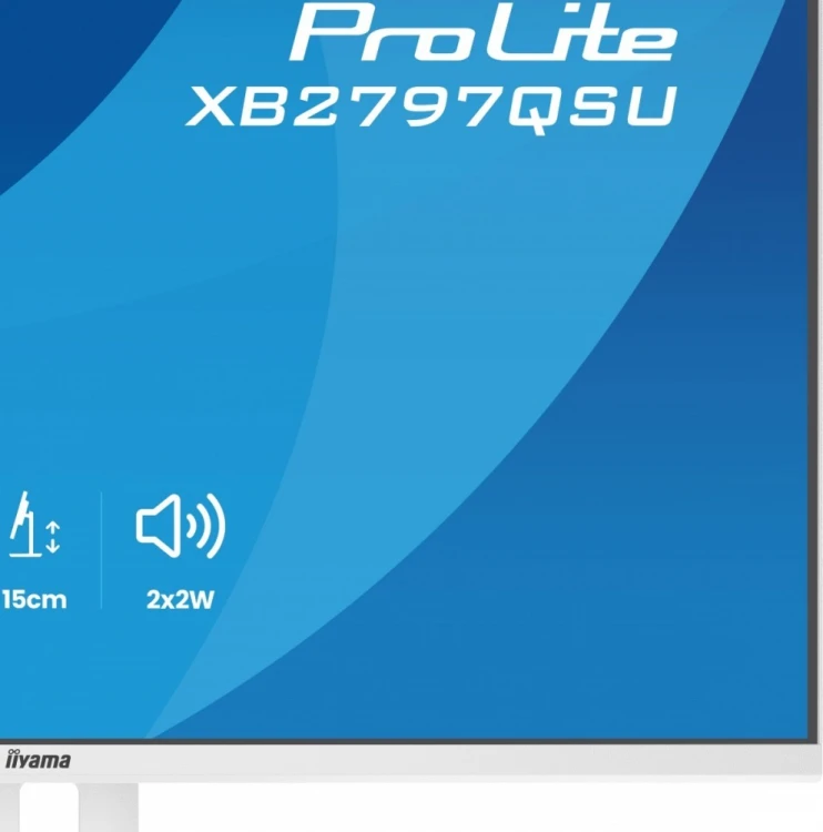 IIYAMA Monitor 27 cali XB2797QSU-W1 IPS, QHD, 2xHDMI, DP, 350cd, 75Hz, 1000:1, USB HUB x4