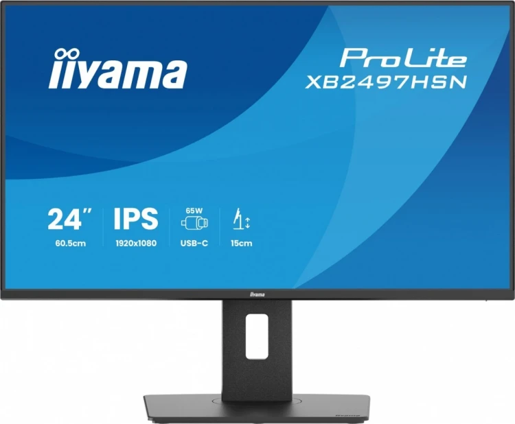 IIYAMA Monitor 24 cale XB2497HSN-B1 IPS, USB-C Dock,HDMI, DP, RJ45