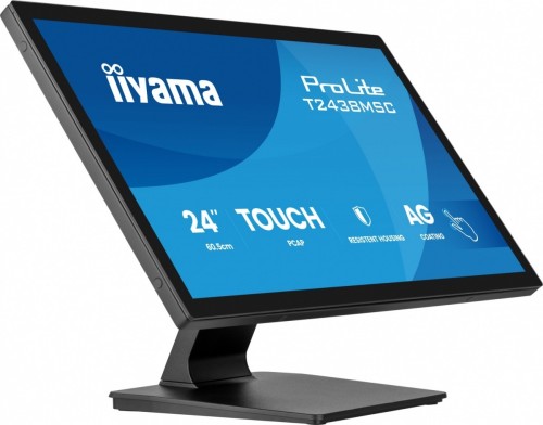 IIYAMA Monitor 24 cale T2438MSC-B2 IPS,FHD,DP,HDMI,2x2W,2xUSB,600(cd/m2),   10pkt.7H,IP1X(FRONT),PION/POZIOM
