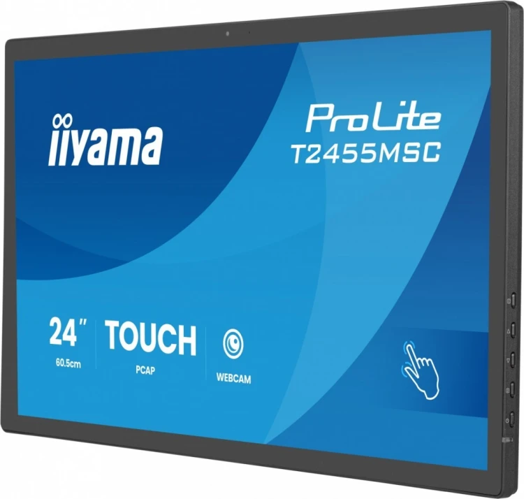 IIYAMA Monitor 24 cale T2455MSC-B2 POJ.10PKT.IPS,HDMI,DP,USB3.0,CAM,MIC,   FHD 120Hz