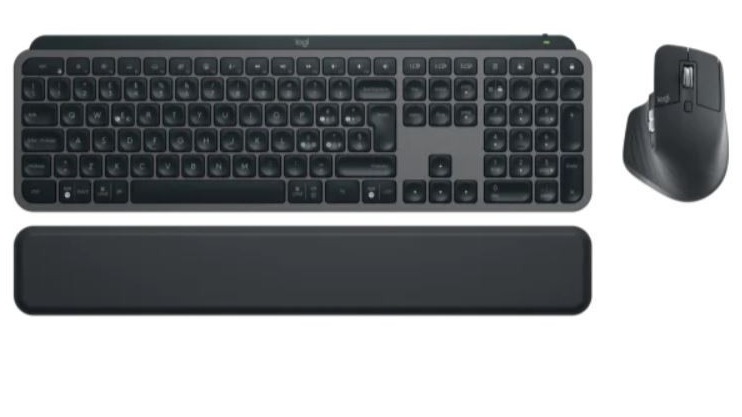 Logitech Klawiatura MX Keys S + mysz + podkładka Combo Graphite US 920-011614