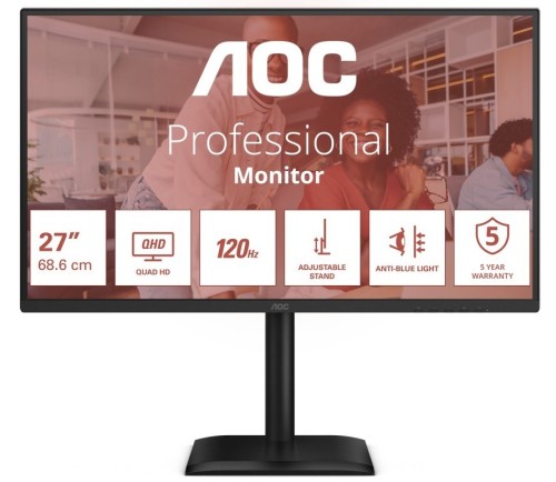 AOC Monitor 27 cali Q27E4CV IPS 120Hz HDMI DP USB-C RJ45