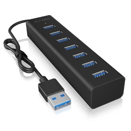 IcyBox IB-HUB1700-U3 7-Port USB HUB+zasilacz