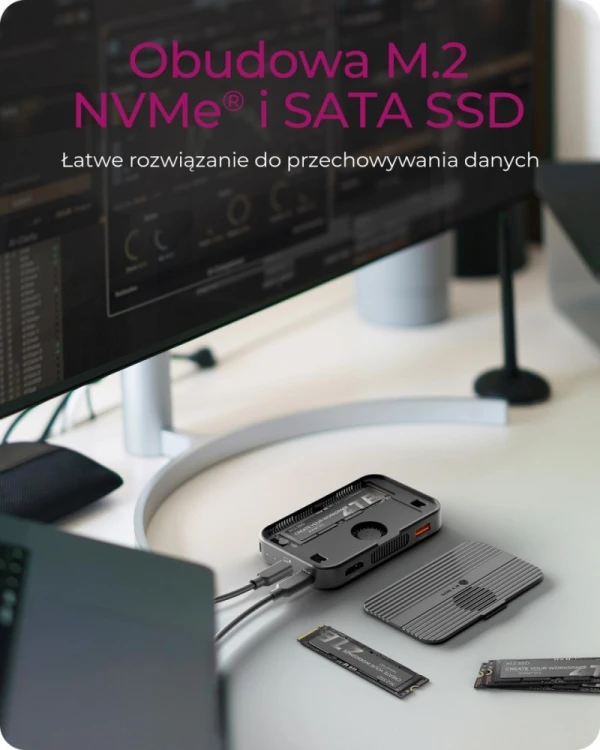 IcyBox Slot na NVMe+SATA IB-DK4071M-CU31 7w1