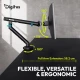 Digitus Ramię biurkowe pojedyncze z zaciskiem i sprężyną mechaniczną 1x LCD max. 35" 10kg, VESA: 75x75, 100x100, czarne
