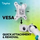 Digitus Ramię biurkowe pojedyncze z zaciskiem i sprężyną mechaniczną 1x LCD max. 35" 10kg, VESA: 75x75, 100x100, białe