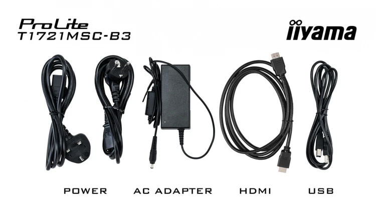 IIYAMA Monitor 17 cali T1721MSC-B3 pojemnościowy 10pt.,TN, IPX3, HDMI, VGA, 5ms, 5:4, 2x2W, 7h