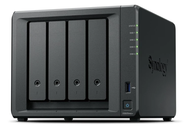 Synology Serwer NAS DS925neo+ 4x0HDD 2,2Ghz 1x4GB DDR4 2x2,5GbE 3Y