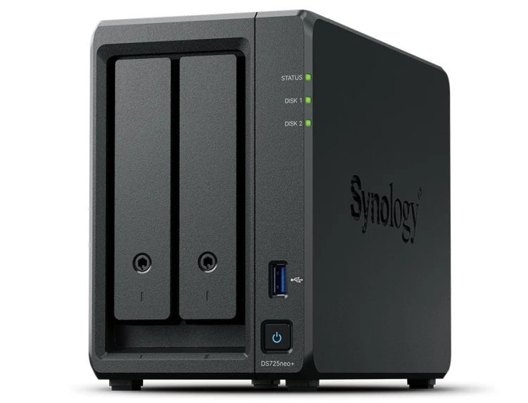 Synology Serwer NAS DS725ne+ 2x0HDD 2,6Ghz 1x4GB DDR4 1x1GbE 2,5GbE
