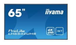 IIYAMA Monitor wielkoformatowy  64.5 cali LH6542UHS-B1 4K,18/7,SDM,IPS,LAN,PION,500cd/m2,OS8.0