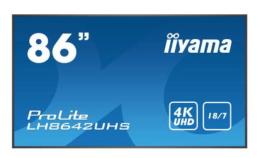 IIYAMA Monitor wielkoformatowy 85.6 cali LH8642UHS-B1 4K,18/7,SDM,IPS,LAN,PION,500cd/m2,OS8.0