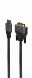Gembird Kabel HDMI do DVI w oplocie 1.8m pozłacane końcówki CC-HDMI-DVI-4K-6
