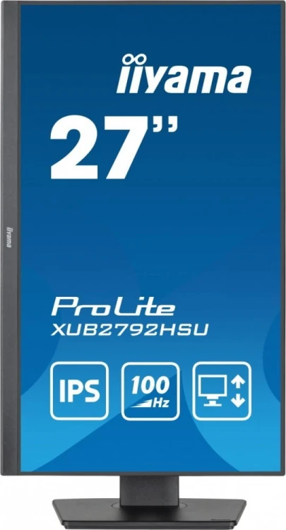 IIYAMA Monitor ProLite XUB2792HSU-B6 27 cali IPS,HDMI,DP,100Hz,SLIM,4xUSB3.2,PIVOT,  HAS(150mm),2x2W