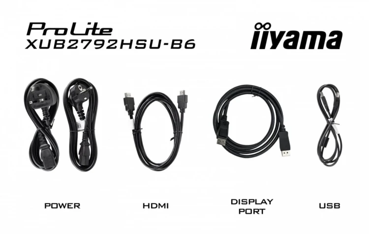 IIYAMA Monitor ProLite XUB2792HSU-B6 27 cali IPS,HDMI,DP,100Hz,SLIM,4xUSB3.2,PIVOT,  HAS(150mm),2x2W