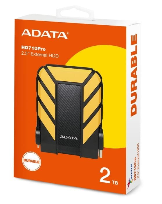 Adata DashDrive Durable HD710 2TB 2.5'' USB3.1 Żółty