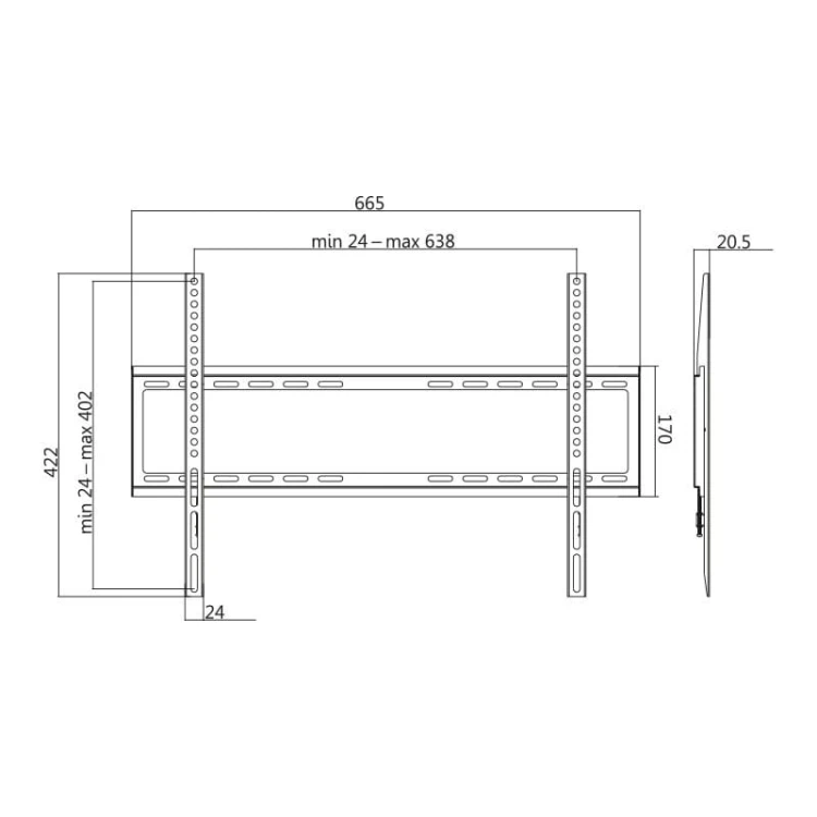 LogiLink Uchwyt ścienny 37-70 LCD/LED VESA, max. 35kg