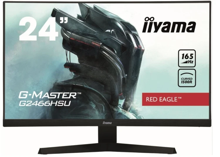 IIYAMA Monitor 23.6 cale G2466HSU-B1,FHD,VA,165HZ,1500R,1MS,DP,HDMIx2,USBx2