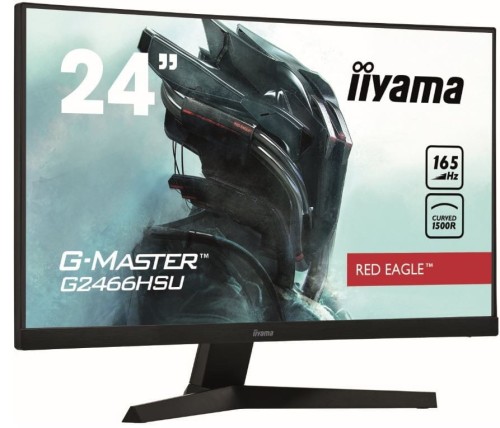 IIYAMA Monitor 23.6 cale G2466HSU-B1,FHD,VA,165HZ,1500R,1MS,DP,HDMIx2,USBx2