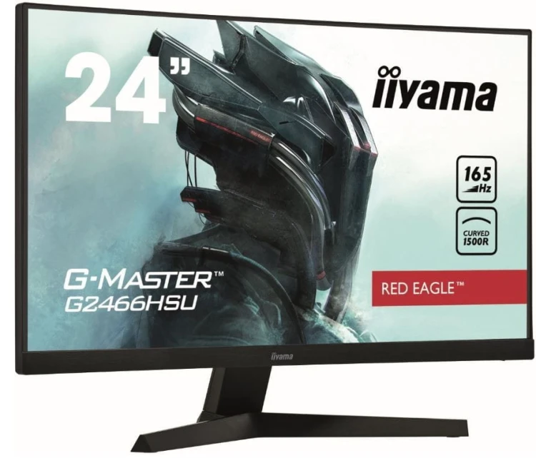IIYAMA Monitor 23.6 cale G2466HSU-B1,FHD,VA,165HZ,1500R,1MS,DP,HDMIx2,USBx2