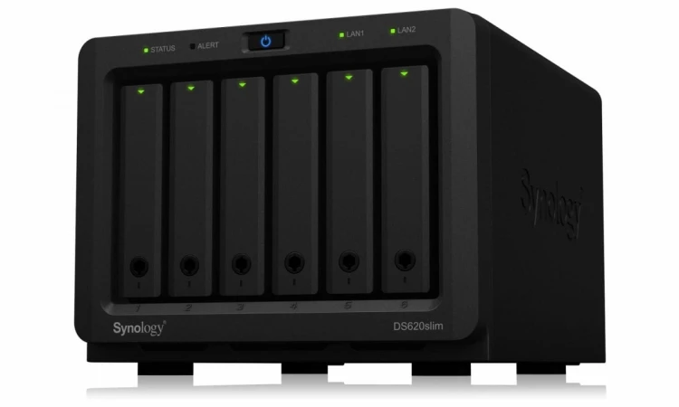 Synology Serwer NAS DS620slim 6x0HDD 2,5Ghz 2GB DDR3L 2xUSB3.0 2xRJ45