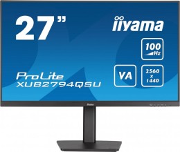 IIYAMA Monitor 27 cali XUB2794QSU-B6 VA,QHD,HDMI,DP,100Hz,HAS(150mm),USB3.2