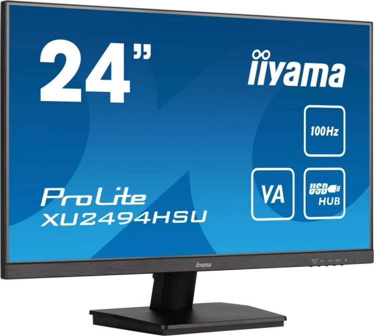 IIYAMA Monitor  23.8 cala ProLite XU2494HSU-B6 VA,FHD,HDMI,DP,100Hz,USBx2,SLIM